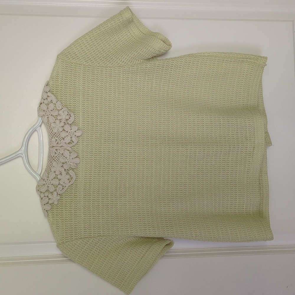 Vintage Victorian style blouse in lime green XS - Picture 5 of 5